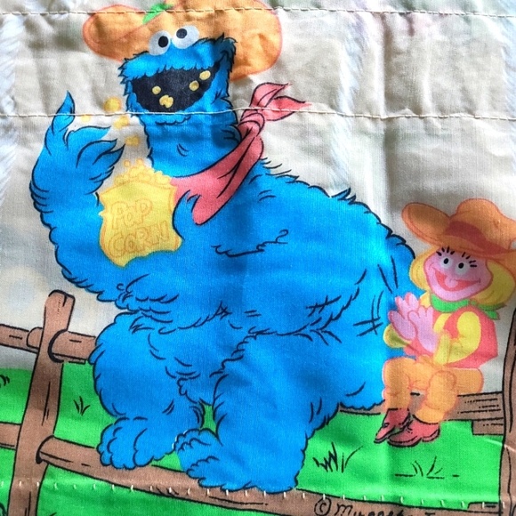 Vintage Sesame Street Muppets Rodeo Theme Window Valance Kids Room Home Decor - Picture 7 of 15